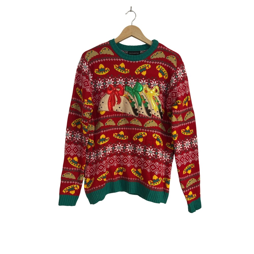 Blizzard Bay Ugly Christmas Sweater‎ Taco Medium